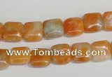 CCA71 15.5 inches 10*10mm square orange calcite gemstone beads