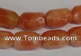 CCA76 15.5 inches 13*18mm faceted nuggets orange calcite gemstone beads