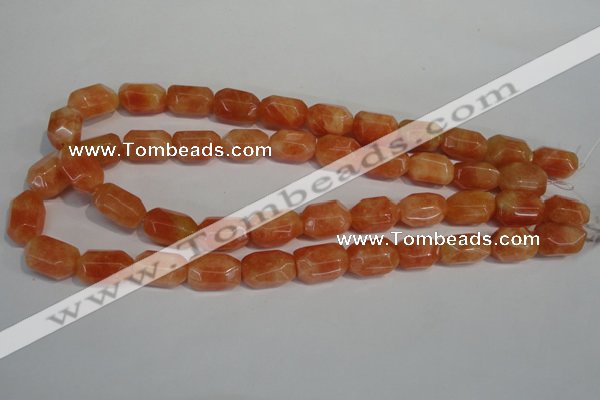 CCA76 15.5 inches 13*18mm faceted nuggets orange calcite gemstone beads