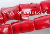 CCB06 15.5 inches 15*20mm irregular red coral beads Wholesale