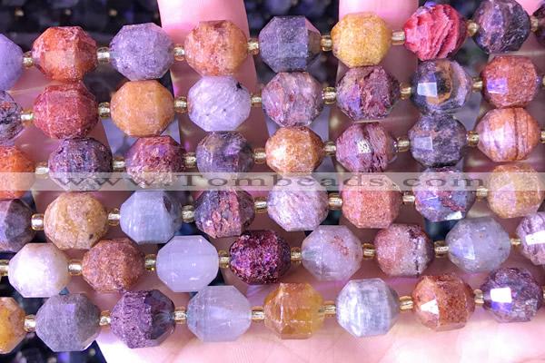 CCB1006 15 inches 9*10mm faceted phantom quartz beads