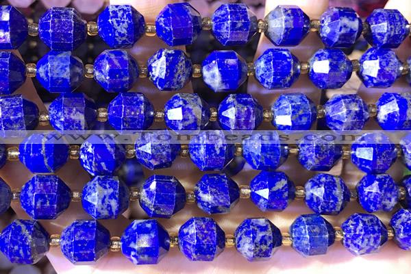 CCB1013 15 inches 9*10mm faceted lapis lazuli beads