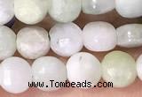 CCB1047 15 inches 4mm faceted coin jade beads