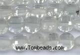 CCB1130 15 inches 4mm faceted coin gemstone beads