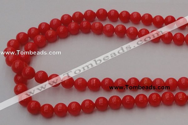 CCB126 15.5 inches 8mm round red coral beads strand wholesale