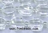 CCB1260 15 inches 9*10mm faceted white crystal beads