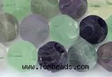 CCB1271 15 inches 10mm faceted fluorite gemstone beads