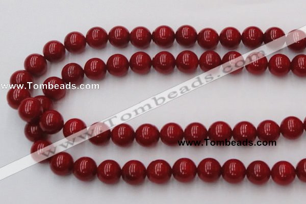 CCB128 15.5 inches 10mm round red coral beads strand wholesale