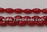 CCB130 15.5 inches 3*6mm rice red coral beads strand wholesale