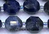 CCB1309 15 inches 9mm - 10mm faceted sodalite gemstone beads