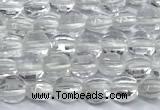 CCB1365 15 inches 4mm faceted coin white crystal beads