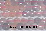 CCB1370 15 inches 4mm faceted coin morganite beads