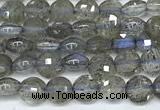 CCB1374 15 inches 4mm faceted coin labradorite beads