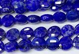 CCB1382 15 inches 4mm faceted coin lapis lazuli beads