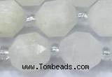 CCB1451 15 inches 9mm - 10mm faceted white moonstone beads