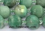 CCB1503 15 inches 7mm - 8mm faceted green grass agate beads