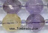 CCB1514 15 inches 9mm - 10mm faceted ametrine beads