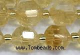 CCB1522 15 inches 8mm - 9mm faceted citrine gemstone beads