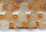 CCB1580 15 inches 5mm - 6mm faceted pink aventurine beads