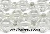 CCB1600 15 inches 10mm faceted white crystal beads