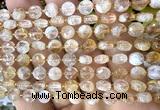 CCB1705 15 inches 6mm faceted coin citrine gemstone beads