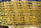 CCB1706 15 inches 6mm faceted coin citrine beads wholesale