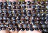 CCB1782 15 inches 6mm faceted coin brecciated jasper beads