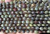 CCB1785 15 inches 6mm faceted coin dragon blood jasper beads