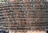 CCB1824 15 inches 6mm faceted coin ice obsidian beads