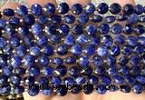 CCB1841 15 inches 6mm faceted coin sodalite gemstone beads