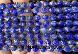CCB1845 15 inches 6mm faceted coin lapis lazuli beads