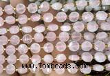 CCB1902 15 inches 8mm faceted coin rose quartz beads