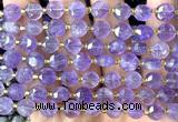 CCB1903 15 inches 8mm faceted coin amethyst gemstone beads