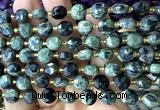 CCB1986 15 inches 8mm faceted coin kambaba jasper beads