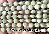 CCB1991 15 inches 8mm faceted coin Alashan jasper beads