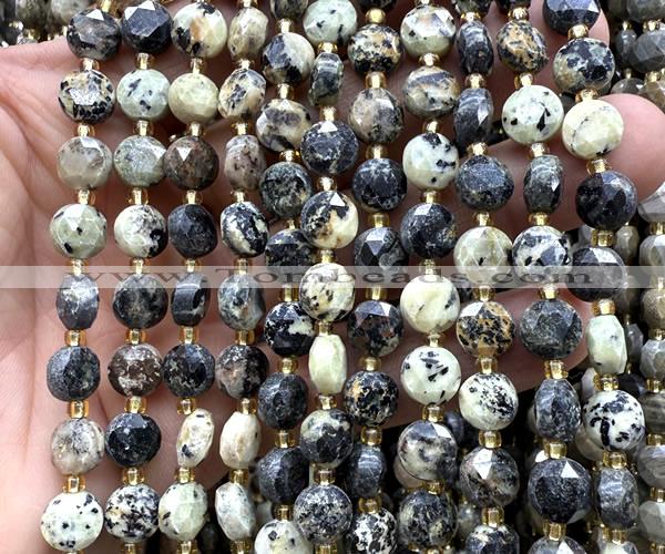 CCB2008 15 inches 8mm faceted coin African turquoise beads