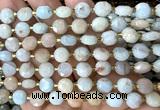 CCB2011 15 inches 8mm faceted coin dyed jade beads