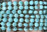 CCB2045 15 inches 8mm faceted coin amazonite gemstone beads