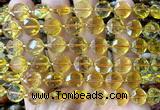 CCB2086 15 inches 10mm faceted coin citrine beads wholesale
