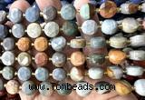 CCB2144 15 inches 10mm faceted coin American picture jasper beads