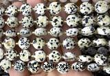 CCB2145 15 inches 10mm faceted coin dalmatian jasper beads