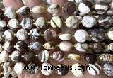 CCB2160 15 inches 10mm faceted coin Australian zebra jasper beads