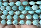 CCB2182 15 inches 10mm faceted coin amazonite gemstone beads