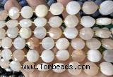 CCB2326 15 inches 12mm faceted coin pink aventurine jade beads