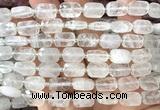 CCB2450 15 inches 9*13mm faceted rectangle Angolan white quartz beads