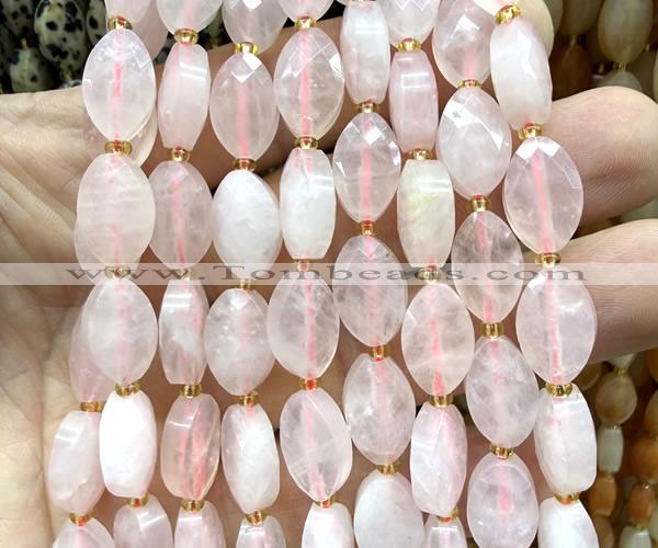 CCB2501 15 inches 9*14mm faceted marquise rose quartz beads