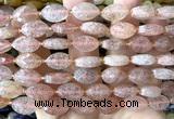 CCB2504 15 inches 9*14mm faceted marquise strawberry quartz beads