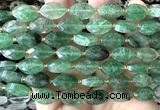 CCB2505 15 inches 9*14mm faceted marquise green strawberry quartz beads