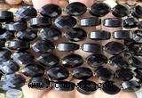 CCB2523 15 inches 9*14mm faceted marquise black obsidian beads