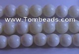 CCB300 15.5 inches 4mm round white coral beads wholesale